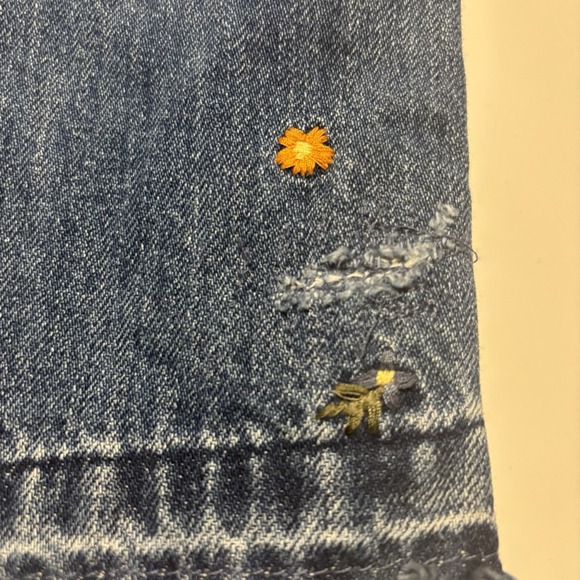 Ralph Lauren Boyfriend Jeans Girls Astor Slim Patched Blue Youth Size 14 - Picture 8 of 12